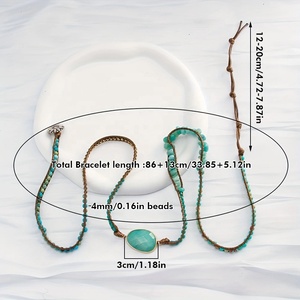 Pulsera Bohemiana <span class=keywords><strong>de</strong></span> <span class=keywords><strong>Moda</strong></span> Hecha a Mano Estilo Coreano con Cera, Joyería Personalizada, Brazalete Boho Envolvente <span class=keywords><strong>de</strong></span> 5 Hileras con Cuentas <span class=keywords><strong>de</strong></span> Cristal y Piedras Preciosas Naturales - Product Image 6