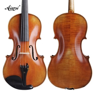 Cremona violon vernis à l'huile fait à la main belle flamme érable antique jaune brun professionnel solide instrument à cordes de musique - Product Image 1