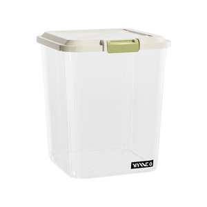 Grands bacs de stockage d'ingrédients, bacs de stockage d'aliments pour animaux de compagnie avec roues, pelle et couvercle hermétique pour aliments secs, farine - Product Image 1