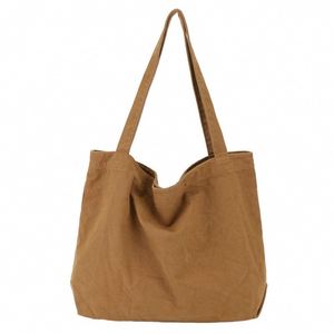 Bolsa de Hombro de Lona Resistente con Asas de Cuero, Personalizada con Impresión, Bolsa de Compras Tipo Tote - Product Image 5