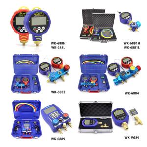 WK-6889-L प्रशीतन डिजिटल कई वैक्यूम पंप प्रशीतन बुद्धिमान चमकदार सूटकेस उच्च/निम्न दबाव गेज 2 वाल्व - Product Image 5