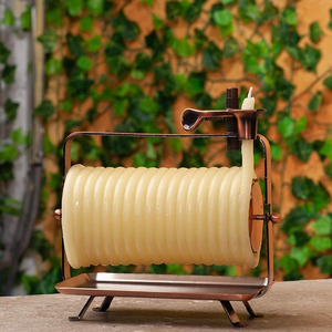 Bougie par heure, bougie bonhomme de neige de 100 heures, base en cuivre, cire d'abeille naturelle écologique avec mèche en coton - Product Image 6