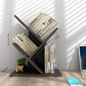 Estantería para Libros con Forma de Árbol, Estantería Pequeña de Madera de 3 Niveles y Mini Librería para Oficina, Hogar o <span class=keywords><strong>Escritorio</strong></span> Escolar - Product Image 2