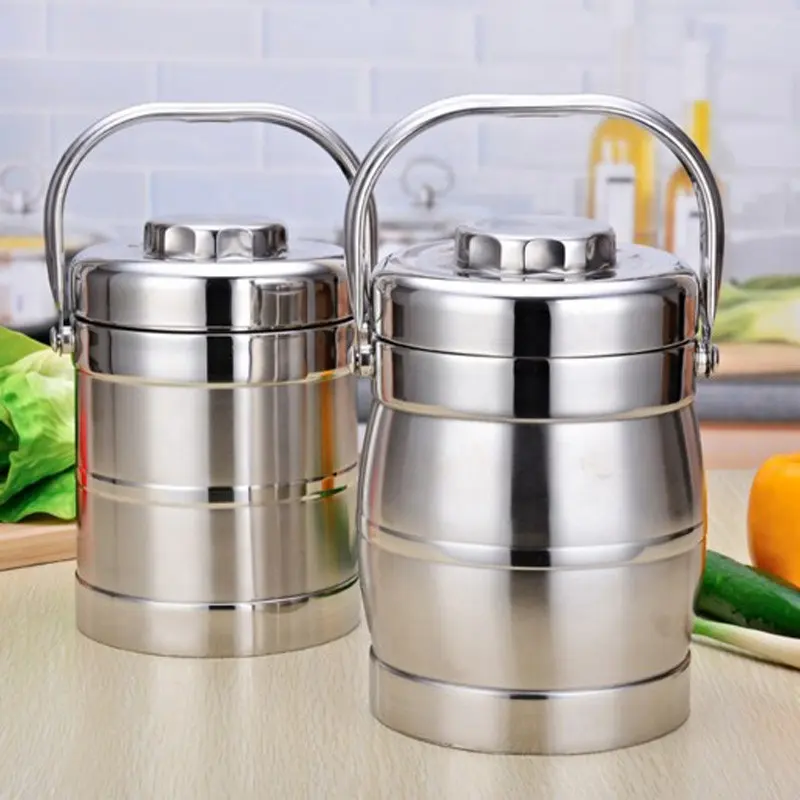 Stainless steel high quality double layer 1.8L/2.0L vacuum lunch box food container