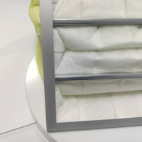 Élément de filtre à air à sous-haute efficacité à charbon actif F9 Pocket Medium-Efficient pour unités HVAC Made for Clement