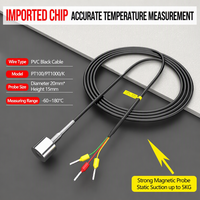 Sonde de température magnétique PT100, sonde de température à résistance en platine, thermocouple de type K à aimant puissant, NTC magnétique