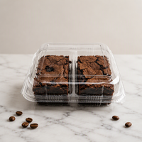 Boîtes à dessert en plastique de qualité alimentaire avec couvercle, emballage pour gâteaux sucrés, conteneur alimentaire