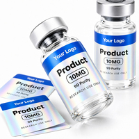 Étiquettes personnalisées pour flacons de laboratoire 2ml 3ml 5ml Autocollants transparents en PET avec code-barres imperméables pour l'emballage pharmaceutique