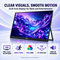 Moniteur portable tactile 16 pouces pour ordinateur portable, écran IPS FHD Plus 60Hz 14 mm, double USB-C, étui en cuir, idéal pour le travail professionnel.