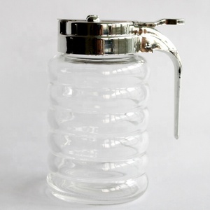 280ml di Vetro Trasparente Rotondo Shaper di Sale Zucchero Dispenser Olio con Nastro di Plastica Coperchio - Product Image 4