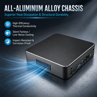 Mini PC sans ventilateur abordable, Intel J1900, ordinateur de poche portable pour le travail de bureau, lecture vidéo 4K, HTPC, ordinateur de bureau