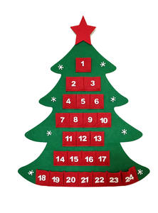 Set de Árbol de Navidad de Fieltro de Poliéster Ecológico para Niños, Decoración de Pared Desmontable, Adornos Duraderos, Regalos de Navidad Ecológicos para el Hogar - Product Image 4