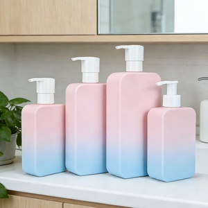 Botella de Plástico PE de 250ml 350ml con Bomba Dosificadora, Botellas Cosméticas de Plástico Morado Mate, Recargables, para Envasado de Jabón Corporal y Productos para el Cuidado de la Piel - Product Image 2