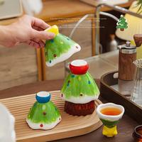 Ensemble de 5 tasses en céramique YUBIN en forme de sapin de Noël, tasse à eau, cadeau de Noël, boîte cadeau, ornements décoratifs créatifs et exquis