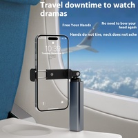 Clip pliant universel portable en alliage d'aluminium, support de téléphone de voyage, bureau à grande vitesse sur rail pour avion