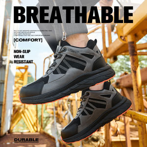 2025รองเท้าลำลองข้อต่ำสีดำล้วนสำหรับผู้ชายผู้หญิงรองเท้ากีฬาผ้าใบหนังกลับหัวเหล็กสำหรับฤดูหนาว - Product Image 2