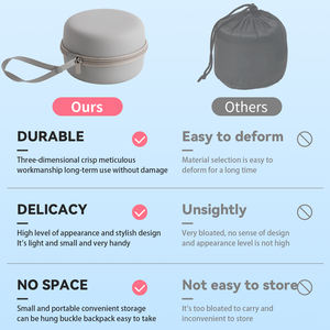Bantal leher busa memori dengan tas jinjing, bantal tidur siang bepergian tekanan dan sakit leher busa memori model baru 2025 - Product Image 5