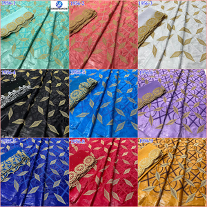 Elegante e Sexy cotone ricamo Bazin Riche tessuto africano Guinea broccato <span class=keywords><strong>per</strong></span> festa di nozze donna <span class=keywords><strong>abbigliamento</strong></span> Bazin <span class=keywords><strong>abbigliamento</strong></span> - Product Image 2