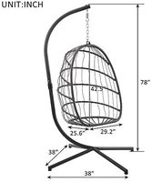 Usine personnalisée pliable extérieur patio Offres Spéciales PE rotin acier balançoire suspendu oeuf chaise intérieur et extérieur balcon loisirs