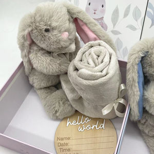 अनुकूलन योग्य शिशु आराम तौलिए, बच्चों के आलीशान खिलौने, नरम सुरक्षा कंबल, आरामदायक बिस्तर, बनी कंबल - Product Image 6