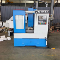 Máquina Fresadora CNC Vertical VMC300 de 3 Ejes, Centro de Mecanizado de Metales con Controlador CNC