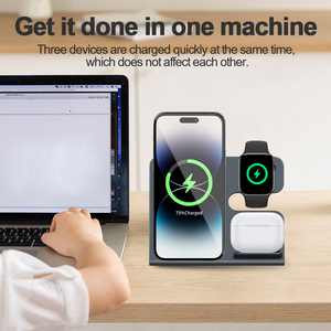 Produits innovants 2025 Chargeurs multifonctionnels 3 en 1 Attraction magnétique Chargeur sans fil 15W Support de station de bureau rapide - Product Image 2