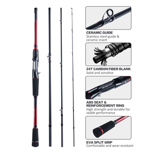 Canne à pêche en carbone personnalisée à succès, 1,98 m, 2,1 m, 2,4 m, 2,7 m, canne à pêche spinning MH Navigator - Product Image 3