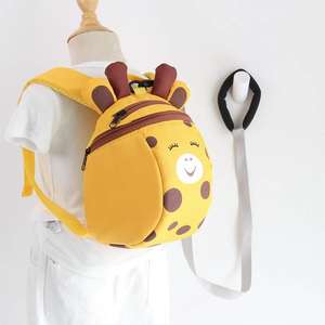 Large Capacity Cute Bear <b>Canvas</b> School Backpack for Toddler Preschool Durable Kindergarten Bag with Leash for Boys Girls Outdoor - Product Image 1