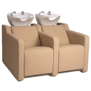 Asiento <span class=keywords><strong>triple</strong></span> Salón de belleza Silla de spa Lavado de cabello Champú Silla Estación de champú Fregadero y silla - Product Image 5