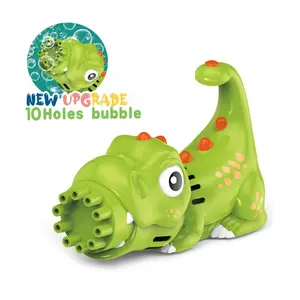 Hot 10 fori Dinosaur Launch Rich Bubble Machine pistola automatica a bolle Gatling per bambini
