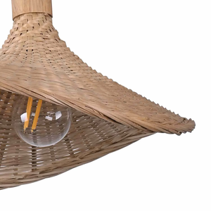 Lámpara de techo de ratán Genevieve de 32 CM, diseño moderno, interruptor ecológico, luz colgante práctica Simple para superficie de oficina en casa - Product Image 3