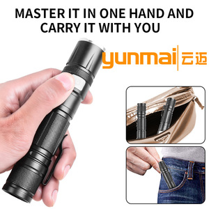 Customized White Laser Long Range Flashlight 18650 <b>Battery</b> Type C Rechargeable Compact With Pen Clip High Power LED Light - Product Image 3