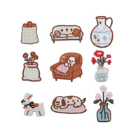 Patchs brodés Cozy Home, thermocollants ou à coudre, adaptés aux accessoires vestimentaires DIY tels que vêtements, sacs et chapeaux
