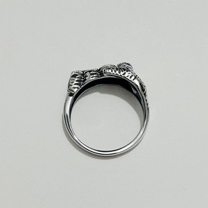Yunnique – bague en acier inoxydable pour hommes, avec crâne et croix, style rétro Punk, bijoux cadeau, design de forme géométrique, taille américaine JZ067 - Product Image 3