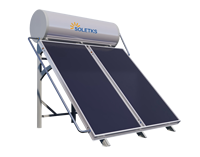 Chauffe-eau solaire à plaque plate Soletks, taille familiale, 300L, réservoir en acier inoxydable 304 de qualité alimentaire, double collecteur, thermosiphon pour toiture
