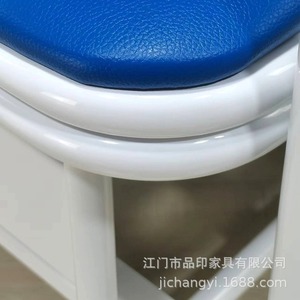 Chaise d'accompagnement hospitalière PY-P89 bleue en métal pliable avec roulettes pour usage médical - Product Image 2