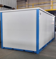 Maison conteneur portable de 16 pieds, unité de stockage pliante en acier et panneau sandwich pour hôtel à vendre