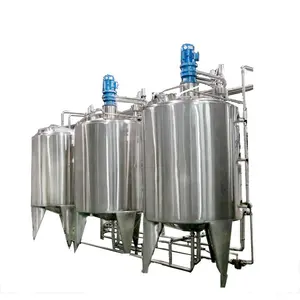 Industrial Food Grade Three Layers Cooling and Heating Storage Tank Sanitary Juice Milk Storage Equipment