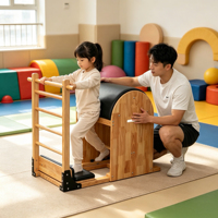 Baril d'escalade Pilates portable robuste avec boutons réglables et pédales à double couture pour la gym/le studio, l'exercice physique et la santé du corps