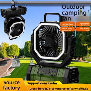 <span class=keywords><strong>Ventilateur</strong></span> de camping <span class=keywords><strong>portable</strong></span> en plastique, rechargeable par USB, longue autonomie, forte puissance du vent, oscillation gauche-droite, lumière de nuit LED - Product Image 4