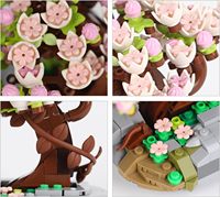 Mini ladrillos Sakura Tree Flower Building Blocks Toy Cherry Blossom, Sakura Bonsai Tree Toys para adultos Kid Girls(426 PCS)