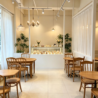Vitrine de présentation de pâtisserie pour café, design intérieur moderne et luxueux, sur mesure, en verre trempé LED.
