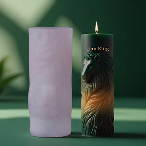 Moule en silicone pour bougie parfumée DUMO Lion King Fournitures de fabrication de bougies cylindriques utilisées pour <span class=keywords><strong>la</strong></span> fabrication de moules à gypse pour diffuseur - Product Image 4