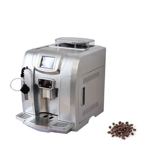 Máquina de café para uso caseiro, pequena máquina de café semi-automática funciona por toque de espresso totalmente automática