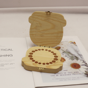 Boîte de rangement pour dents de lait de bébé à <span class=keywords><strong>prix</strong></span> compétitif cadeau d'anniversaire en bois massif - Product Image 4