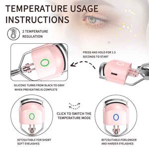 Rechargeable Portable Hand-Held Electric Eyelash Curler Quick Heating Natural <strong>Lashes</strong> with Long Duration Heating Beauty Tool - Product Image 5