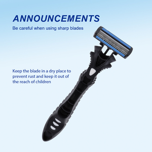 PearlMax Nuevas afeitadoras de seis hojas para hombres Maquinillas de afeitar corporales y faciales con tira lubricante y mango de goma plástica - Product Image 6