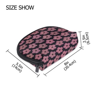 Porte-monnaie pour filles en forme de coquille avec imprimé de fleurs de hau rose hawaïennes, design personnalisé, petit porte-monnaie miniature, sac à cosmétiques pour femmes avec fermeture éclair - Product Image 3