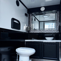 Prix bas Remorque mobile de luxe portable pour toilettes publiques Remorque de bureau portable avec salle de bain