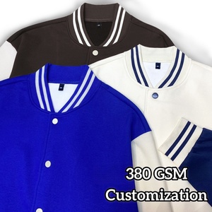 LAYENNE chaqueta universitaria de <span class=keywords><strong>punto</strong></span> de alta calidad para hombre bordado <span class=keywords><strong>grueso</strong></span> 380 Gsm impreso personalizado béisbol Letterman Varsity chaqueta - Product Image 3